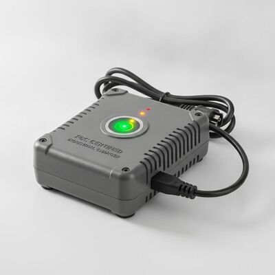 FCC Certified Standard Battery Chargers with LED Charging Status Indicator and Compact 300g Design for Industrial Use
