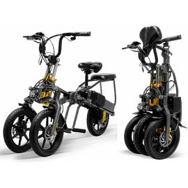 For Adults Street Legal Black Color Folding 3 Wheels Electric Road Scooter