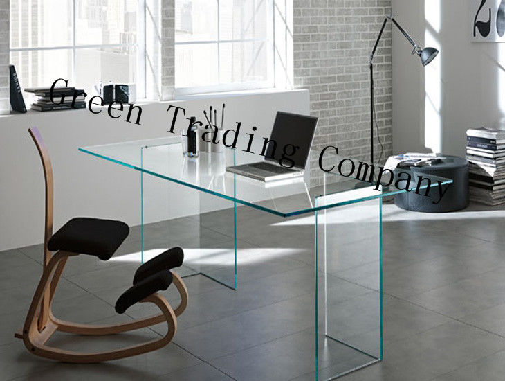 High Intensity 8MM Clear Heat Tempered Glass For Office Table