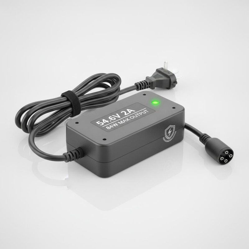 54.6V 2A Ebike Battery Charger with 84W Maximum Output Power and Overcharge Protection for Electric Bikes and Motorcycles