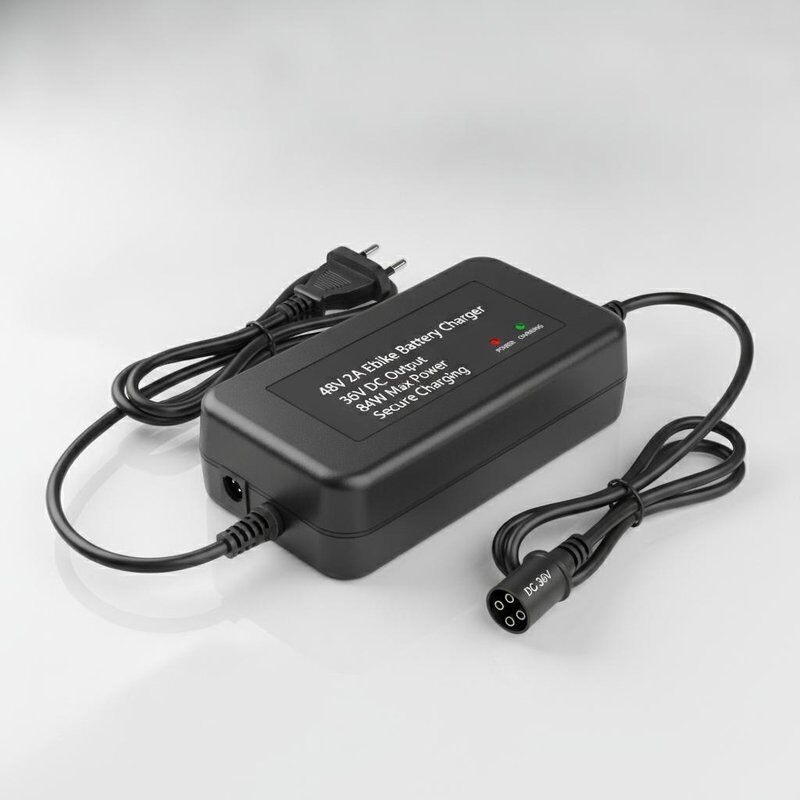 48V 2A Ebike Battery Charger with 36V DC Output and 84W Maximum Power for Secure Charging