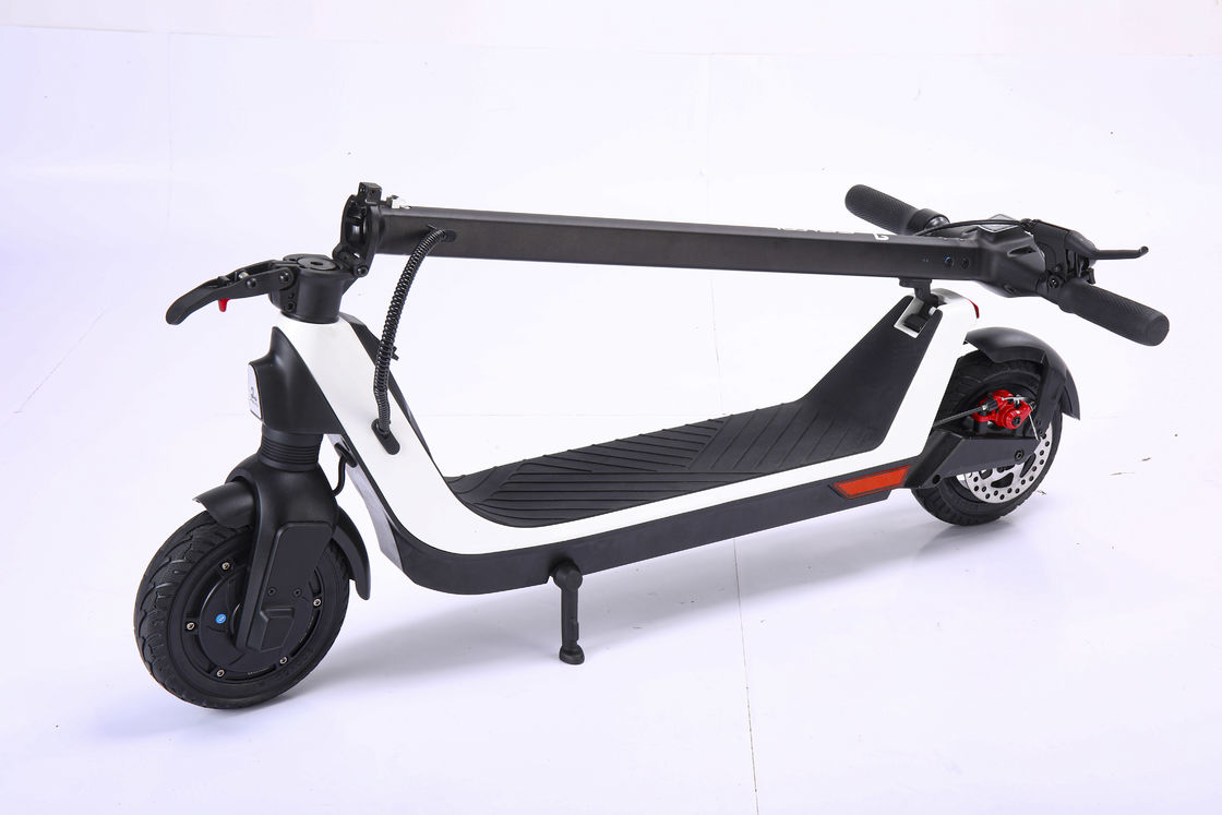 White color electric portable scooter with 36V lithium battery and 350W motor